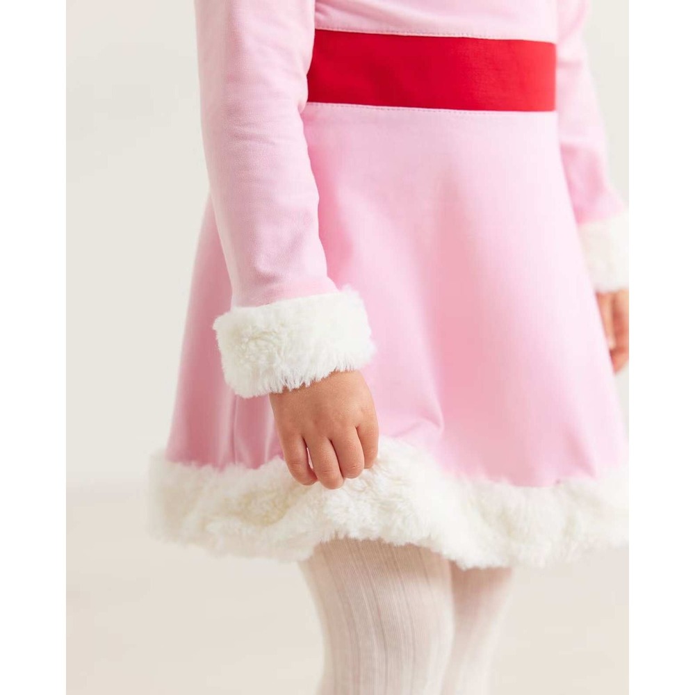 Hanna Andersson Elf Movie Jovie Pink Christmas Dress Kids US 12 150cm 80013 - Picture 11 of 12